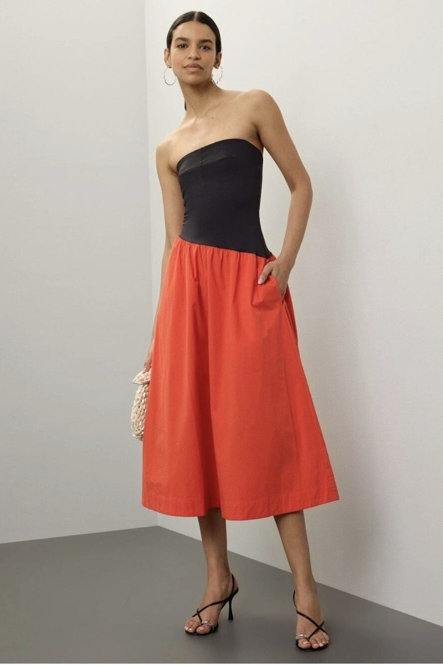 Ciao Lucia Tadeo Orange Dress Size M